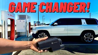 How To Charge Your Non Tesla EV At A Supercharger  Rivian R1S Review  Lectron Vortex Adapter Demo [upl. by Denver]