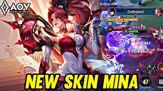 AOV  NEW SKIN MINA GAMEPLAY  ARENA OF VALOR LIÊNQUÂNMOBILE ROV [upl. by Eamon]