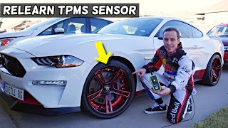 FORD MUSTANG HOW TO RELEARN TPMS SENSOR RESET TPMS SENSOR MUSTANG GT ECOBOOST 6G [upl. by Thomsen]