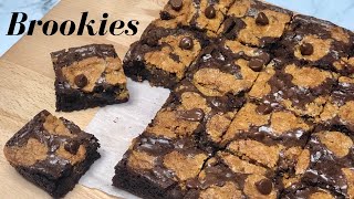 BROOKIES  Brownie  Cookie Bars [upl. by Atiluap]