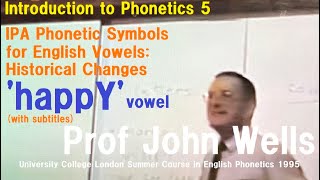 Prof John WellsIntroduction4IPA Symbols for English Vowels Historical ChangesHappY Vowel [upl. by Nikki]