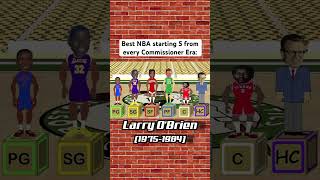 The Best NBA Starting 5 from every Commissioner Era nba [upl. by Ahsal]