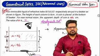 IITJEE Adv2024ProbleSol Geometrical Optics  by Ratnesh Shukla [upl. by Aerdnuahs]