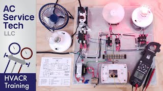 Teaching HVAC ELECTRICAL Wiring Components Troubleshooting to Students using a Training Board [upl. by Auqinihs915]