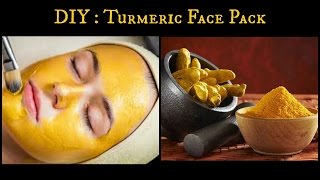 DIY Turmeric face pack for oily acne prone skin and skin brightening [upl. by Jemie9]