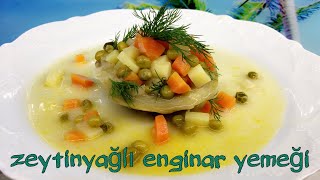 zeytinyağlı enginar yemeği tarifi  enginar yemeği tarifi  enginarın ortası nasıl çıkartılır [upl. by Lasley]