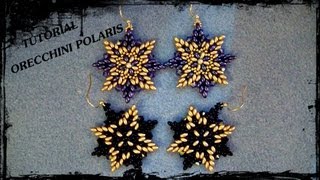 Tutorial Perline Orecchini quotPolarisquot realizzati con twin beads e rocaille [upl. by Redford153]