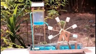 DIY Water Wheel Generator How to Make Free Energy from Water at Home [upl. by Nasya]