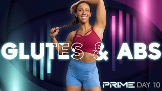 Glutes amp Abs Floor Workout  PRIME  Day 10 No Standing Beginner Friendly [upl. by Ennairek]