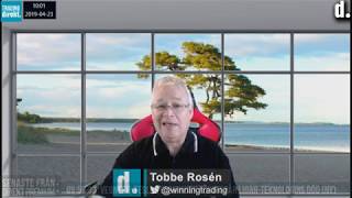 Trading Direkt 20190423 Teknisk analys med Tobbe Rosén [upl. by Nallid]