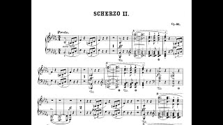 F Chopin  Scherzo No 2 in B Flat Minor Op 31 with score [upl. by Acissej]