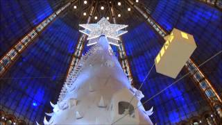 Франция FranceParisChristmasПарижРождествоГалерея ЛафайетGaleries LafayetteVitrines de Noël [upl. by Llertnac]