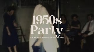 Archive footage of Party in the 1950s  home movie film [upl. by Almond927]