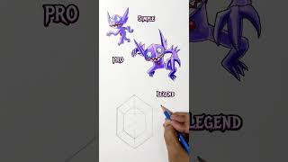 Drawing Sableye in Different Styles pokemonart [upl. by Luy]