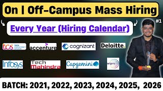 🔥Mass Hiring Calendar 8 Mncs Every Year Hiring Calendar  BATCH 20212026 Updates [upl. by Marybeth]