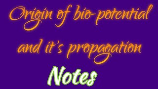 Origin of biopotential and its propagation OMD551Basics of Bio medical Instrumentation [upl. by Nnylaj246]