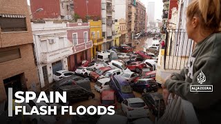 At least 95 dead after torrential rain and floods in Spain [upl. by Tristis736]