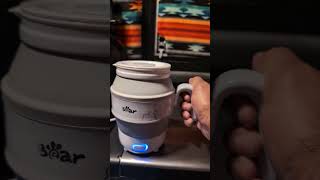 Boiling water in my truck camper with low watt electric kettle travel by Bear Travel coffee camp [upl. by Anrat]