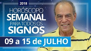 HORÓSCOPO SEMANAL 09 a 15 de Julho de 2018  João Bidu [upl. by Ahseekan]