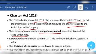 Charter Act 1813 briefly explainedthe Least You Need to Know About Charter Act 1813ntaugcnet UPSC [upl. by Ailama]