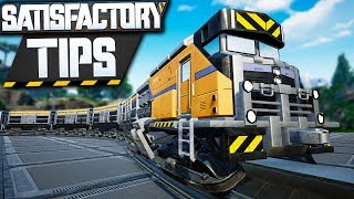 Satisfactory Train Tutorial Tips and Station Guide  Satisfactory Tips [upl. by Bounds858]