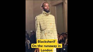 Black sherif Walked the runaway at the labrum London FALL 2024 blacksherif blacko shorts [upl. by Aikym]