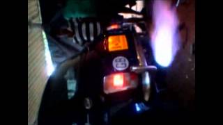 Exhaust Flame thrower installed on EFI Rover mini car  Sri Lanka [upl. by Sherrard]