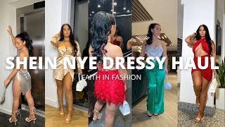 SHEIN Dressy Outfits  New Years Eve Dresses Try On Haul FAITH IN FASHION AD [upl. by Joelynn753]