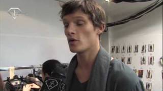 FashionTV  FTVcom  MILAN MEN Fall  Winter 10  11  ERMANNO SCERVINO BACKSTAGE [upl. by Adlare]