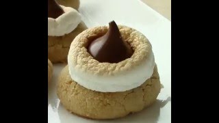 SMores Hershey Kiss Blossom Cookies [upl. by Hguh]