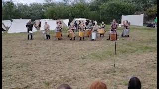 The Wirral Drummers at the Wirral Viking Festival Leasowe Castle 2526 May 2024 [upl. by Aeet]