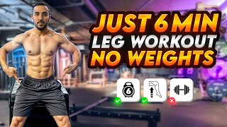 Easy Leg workout no weights beginners Leg workout at home [upl. by Harlen524]