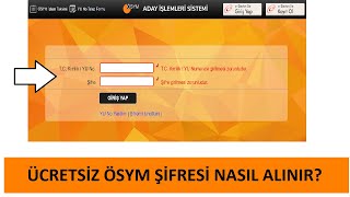 ÜCRETSİZ ÖSYM ŞİFRESİ NASIL ALINIR 1 DAKİKADA ÖSYM ŞİFRESİ ALMA ÖSYM ŞİFRESİ NEREDEN ALINIR [upl. by Yntirb998]