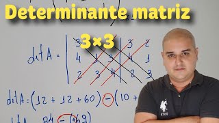 Determinante de uma matriz de 3° ordem  Determinante matriz 3x3 [upl. by Spatola]