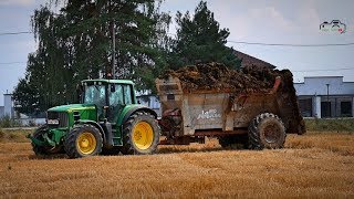 JOHN DEERE 6830 at work  Épandage de fumier  MIRO  MERLO [upl. by Martinic]