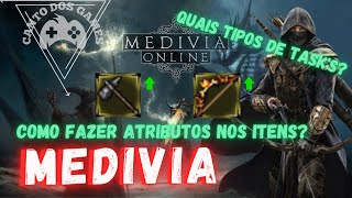 MEDIVIA ONLINE  COMO ATRIBUIR ITENS E QUAIS SÃO AS DIFERENTES TASKS GAMEPLAY PTBR [upl. by Seafowl]