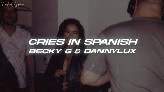 Becky G Dannylux  CRIES IN SPANISH 💔 LyricsLetra [upl. by Gaughan]