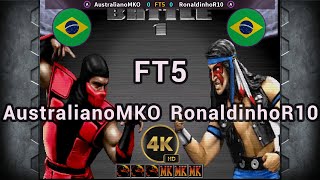 ULTIMATE MORTAL KOMBAT 3  🇧🇷AustralianoMKO vs RonaldinhoR10🇧🇷 FT5  4K 60FPS [upl. by Netfa]