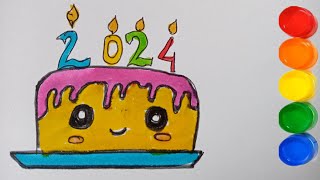 New Year Cake For Kids A Cute Cake 🍰🍰 New Year Cake 2024 [upl. by Renard687]