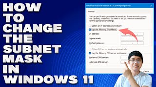 How To Change The Subnet Mask in Windows 11 Guide [upl. by Smallman423]