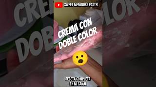 Crema de doble color postresparavender pasteleria postresparanegocio [upl. by Brotherson]