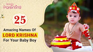 25 Best Names of Lord Krishna For Baby Boys [upl. by Ahsenad]