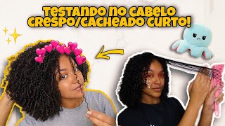 Finalização CABELO CRESPOCACHEADO 3c4a com ESCOVA POLVO ✨ cabelocacheado cabelocrespo fitagem [upl. by Tidwell]