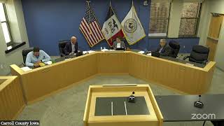 Carroll County Iowa Board of Supervisors Meeting 10142024 0900 cst [upl. by Esirrehc]