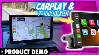 This Wireless CarPlay  4K Front amp Rear Dash cam  9quot touchscreen can be added to ANY vehicle [upl. by Sirtimid]