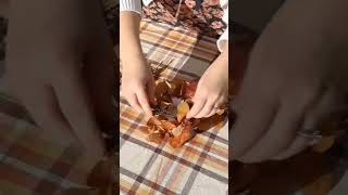 Turning Dollarama foam rings into a stunning Fall centerpiece falldecor tablescapes dollarama [upl. by Ahsilat728]