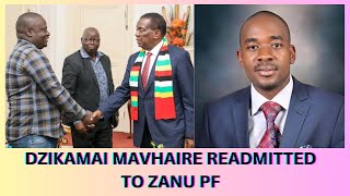 DZIKAMAI MAVHAIRE READMITTED TO ZANU PF [upl. by Kramal]