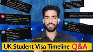 Uk student visa Timeline Questions and Answers  uk student visa processing Time [upl. by Presber]