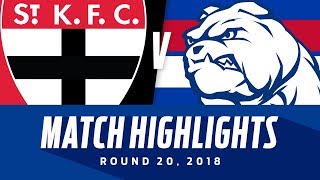 St Kilda v Western Bulldogs Highlights  Round 20 2018  AFL [upl. by Neggem629]