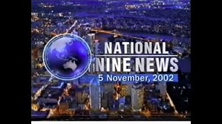 QTQ9 National Nine News November 5 2002 [upl. by Kast]